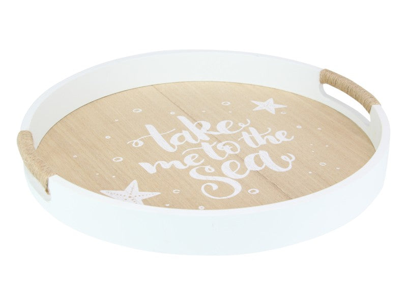 MDF BEACH TRAY WITH ROPE HANDLES
