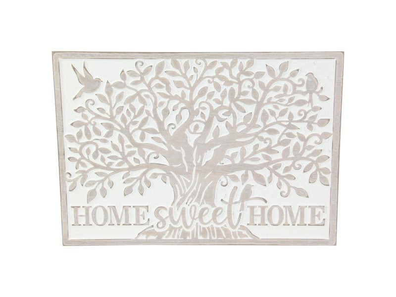 HOME SWEET HOME MDF WALL PLAQUE - 40x28cm