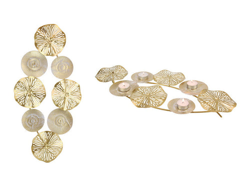 METAL/GOLD LEAF TABLE DÉCOR/WALL ART - 52CM