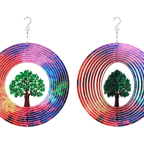 3D TREE OF LIFE METALIC SPINNER - 25CM